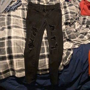 AE black ripped jeans
